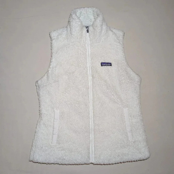 Patagonia Los Gatos Fleece Vest White Sherpa Medium - Picture 2 of 8